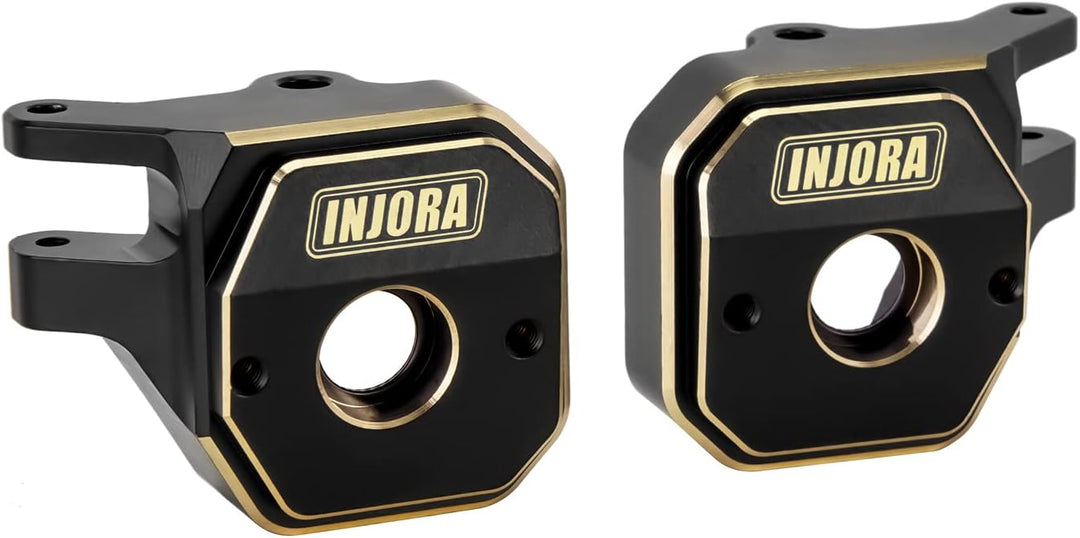 INJORA Vorder-Achse Lenkung Knöchel Träger C-Hub Messing Schwarzer Beschichtung Gegengewicht für 1/1