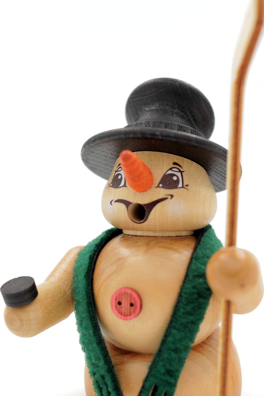 Kuhnert - Erzgebirgische Holzkunst Räuchermann Räucherfigur Schneemann 13cm - Eishockeyspieler, Eish