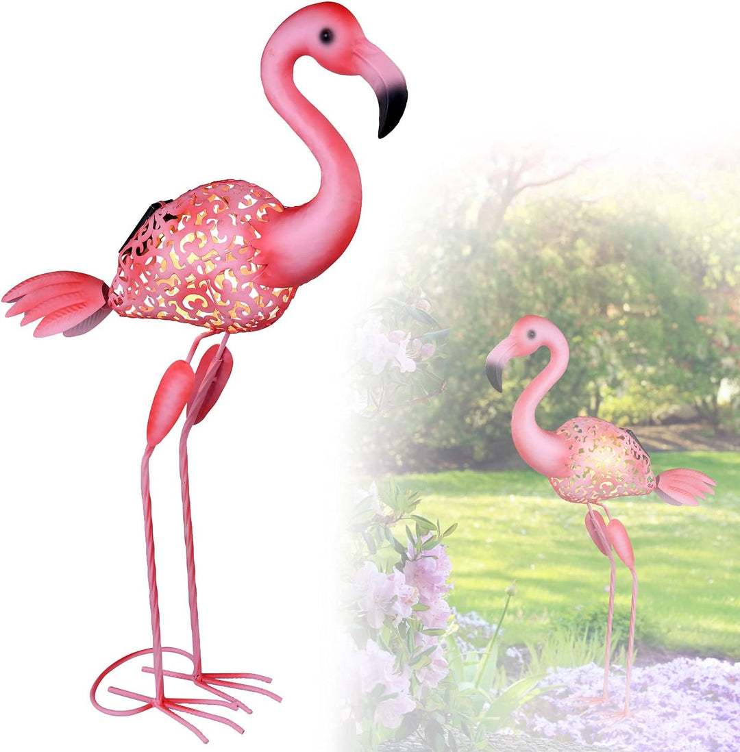 Flamingo Solarleuchte Garten für Aussen Solarlampe Gartenlampen Solar Gartenleuchte Gartendeko Steh