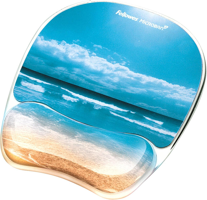 FELLOWES Photo Gel Mauspad und Handgelenkauflage mit Microban Schutz, blau, 9.25" x 7.31", blau