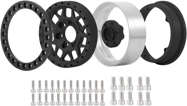 AXspeed 1,9 Zoll Beadlock Felgen, Metallische Felge Set für 1/10 RC Crawler Axial SCX10 RedCat TRX-4