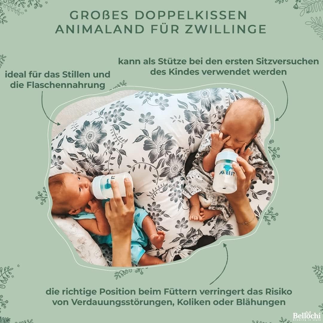 Bellochi Growing in style Stillkissen Zwillinge, Stillkissen XXL, Nursing Pillow - Schwangerschaftsk