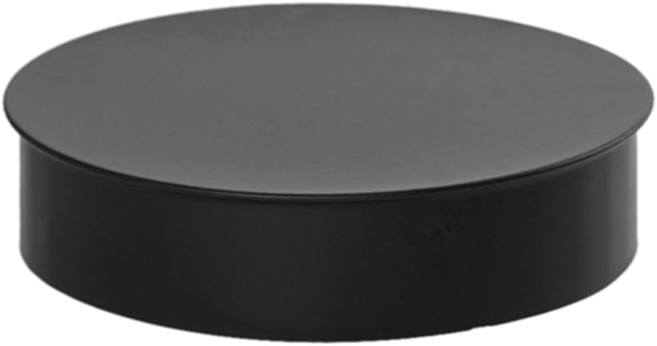 Ø 180mm - Ofenrohr Blindkappe schwarz - 0,6 mm ST-12 Stahlblech - Senotherm-Beschichtung - russbestä