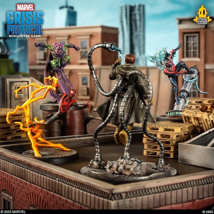 Asmodee, Marvel: Crisis Protocol – Prowler, Spider-Man 2099 & Ultimate Spider-Man, Character Pack, A