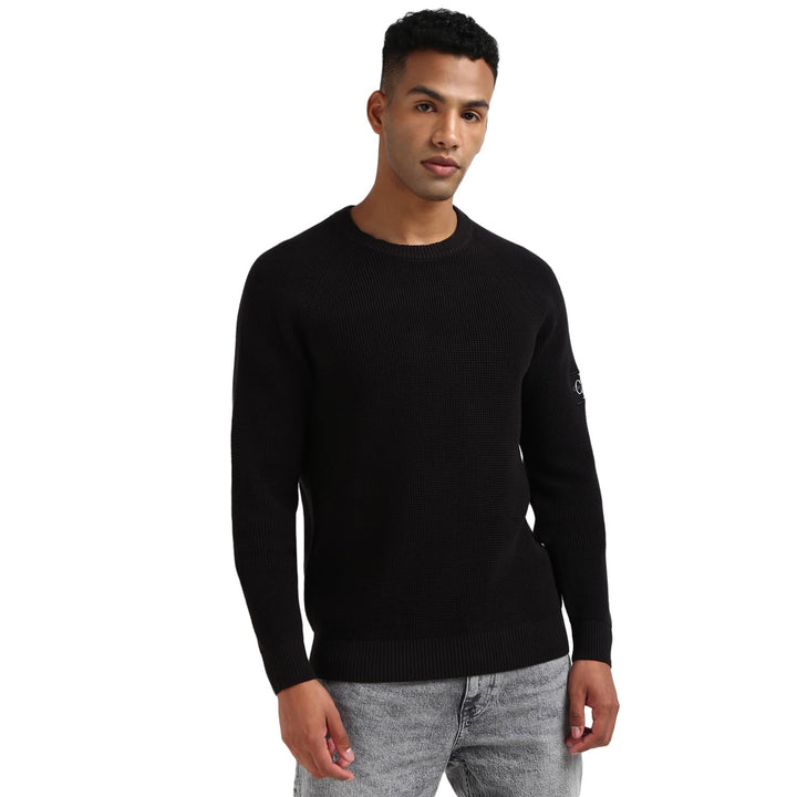 Calvin Klein Herren Badge Easy Sweater J30j323989 Pullover (1er Pack) S Black (Ck Black), S Black (C