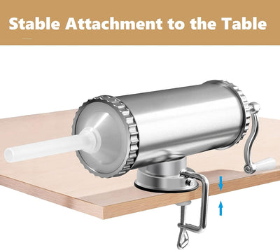 GIANTEX Wurstfüller 3 L, Manuelle Wurstmaschine Wurstfüllmaschine, Wurstspritze aus Alulegierung, Wu