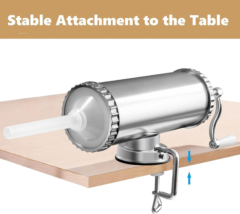 GIANTEX Wurstfüller 3 L, Manuelle Wurstmaschine Wurstfüllmaschine, Wurstspritze aus Alulegierung, Wu