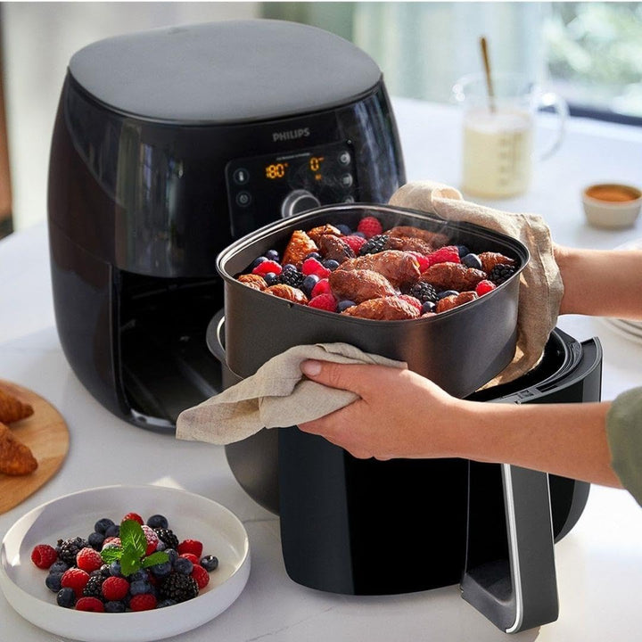 Philips Premium Airfryer XXL - 7.3L, Fritteuse ohne Öl, Rapid Air und Fettentfernungstechnologie, Nu