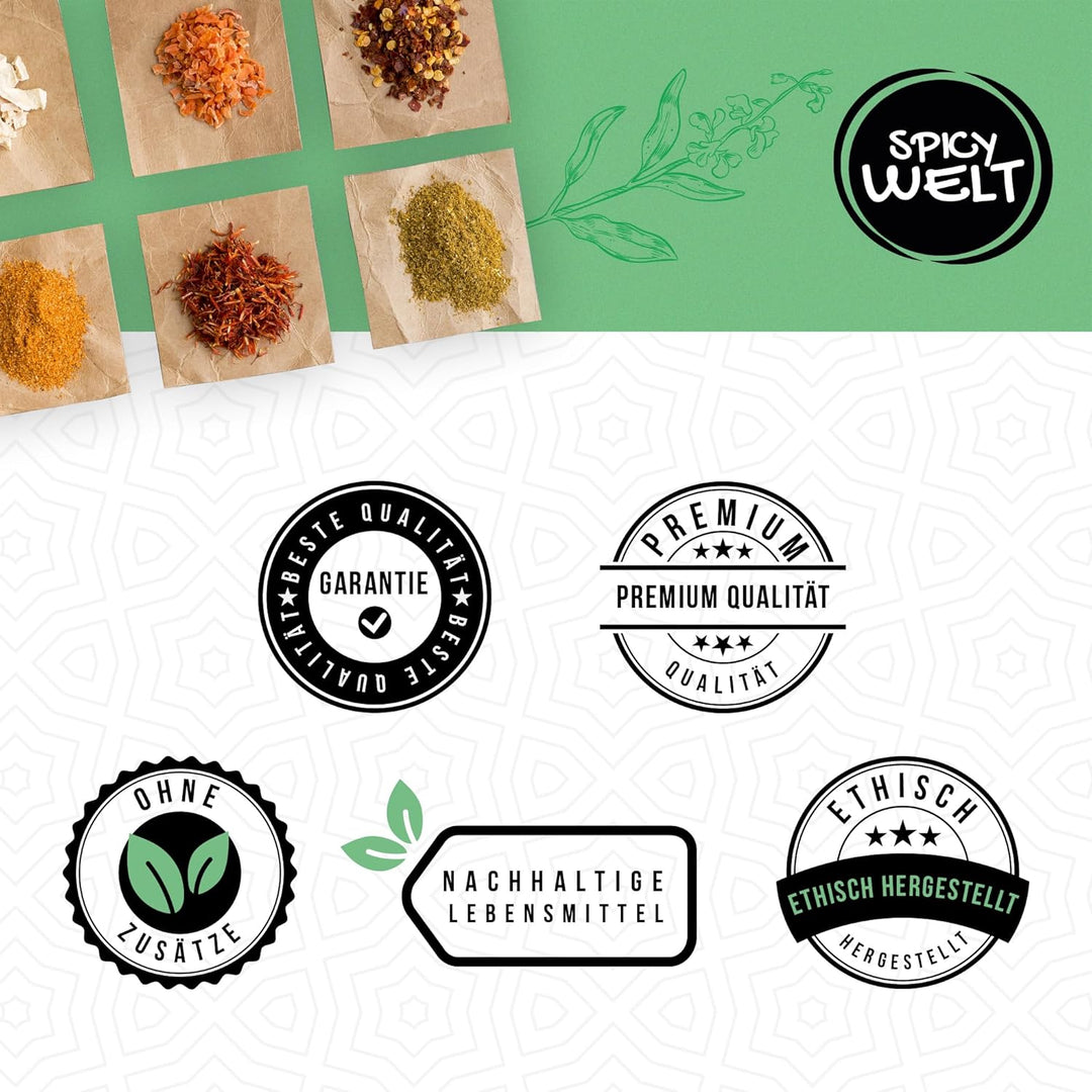 Spicy Welt Schwarzer Pfeffer Ganz (500g) – Pfefferkörner | Ungemahlener Schwarzer Pfeffer | für Pfef