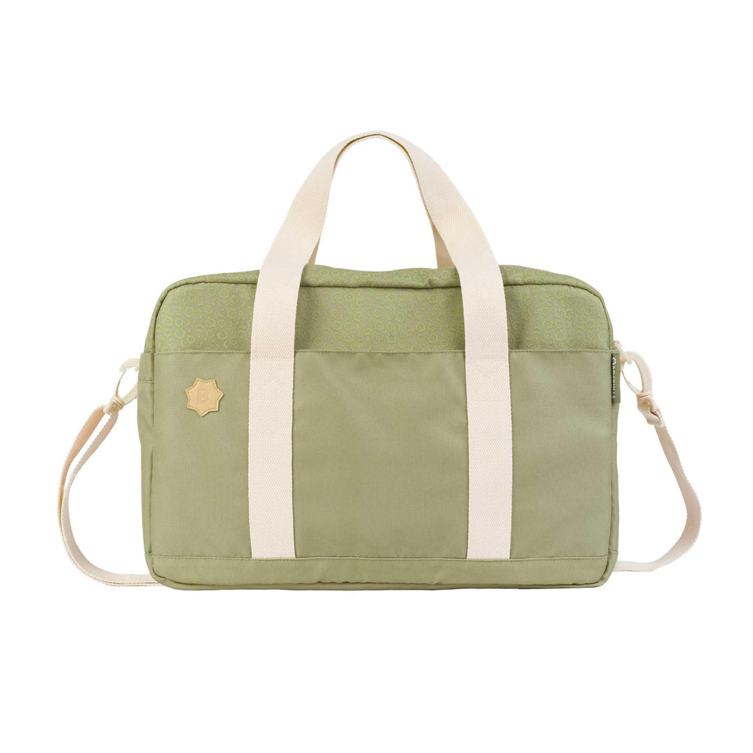 Badabulle Wickeltasche Bowling Olive - Kinderwagentasche inklusive Wickelauflage, Olive