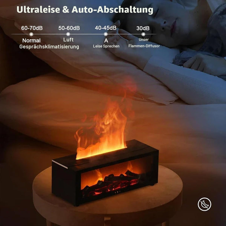 Luftbefeuchter Kamin丨Flammen Aroma Diffuser, 150ml Ätherische Öle Diffuser mit Fernbedienung &amp; 7 Far