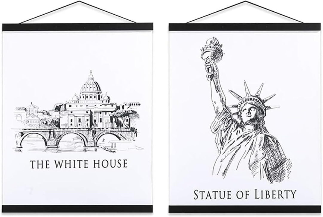 Ywlake B0 Posterleiste Posterschiene Posterleisten, Magnet Magnetische Holz Poster Aufhänger Halter