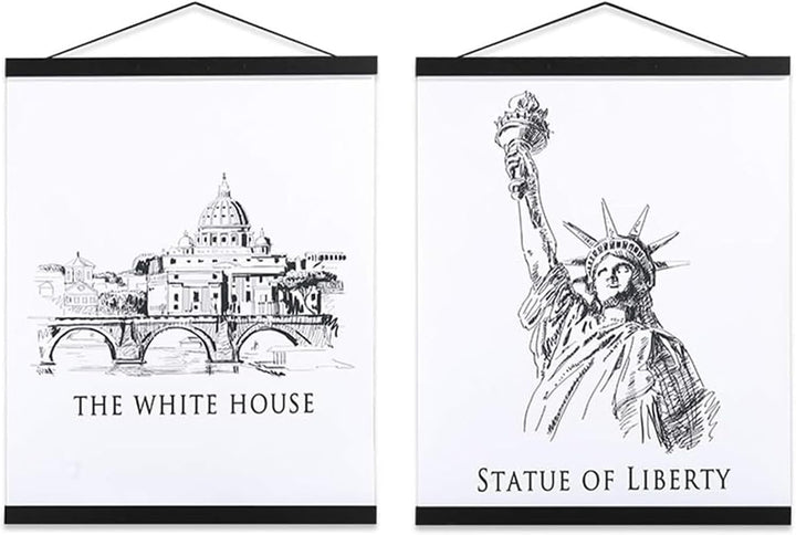 Ywlake B0 Posterleiste Posterschiene Posterleisten, Magnet Magnetische Holz Poster Aufhänger Halter