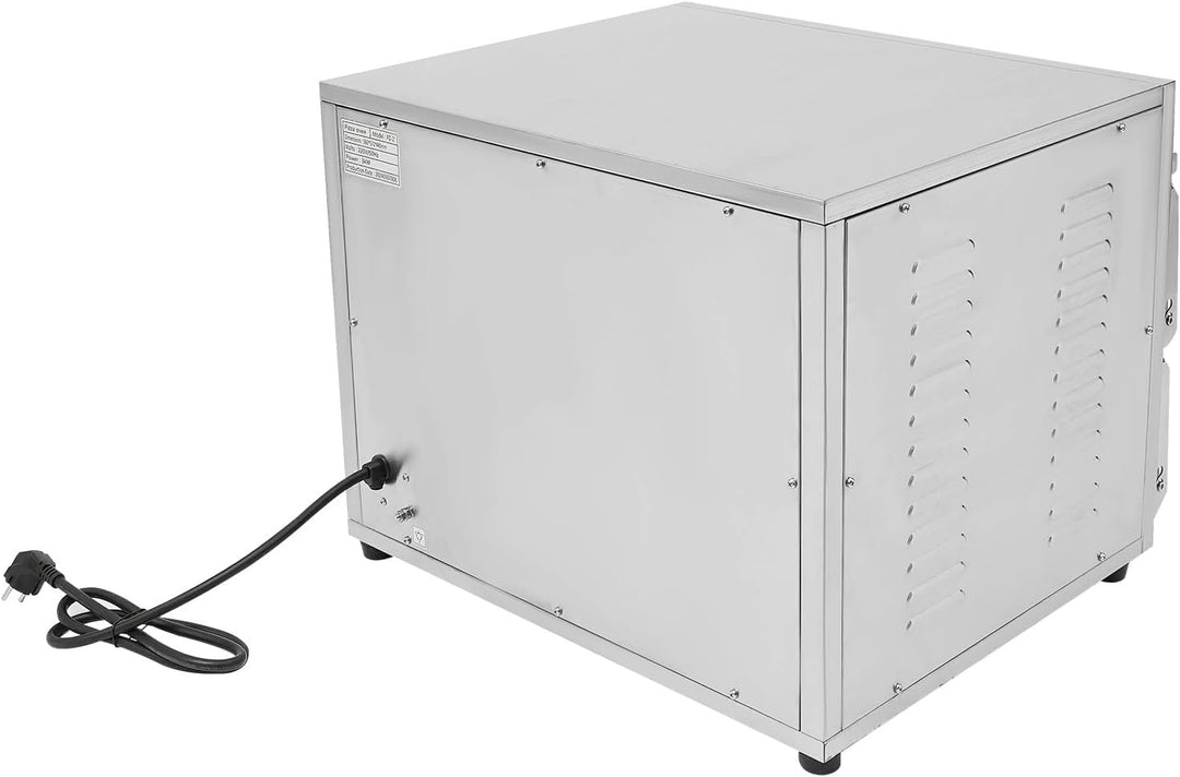 Pizza Backofen, 3KW Profi Doppel Kammer Pizzaofen mit Timer 0-60 Min, 50-350 °C Edelstahl Pizza Ofen