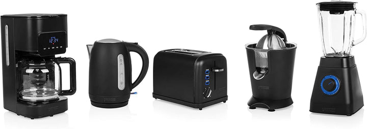 Princess Black Steel Standmixer - 1,5 Liter Fassungsvermögen, 2 Leistungsstufen, Pulsfunktion, 1000