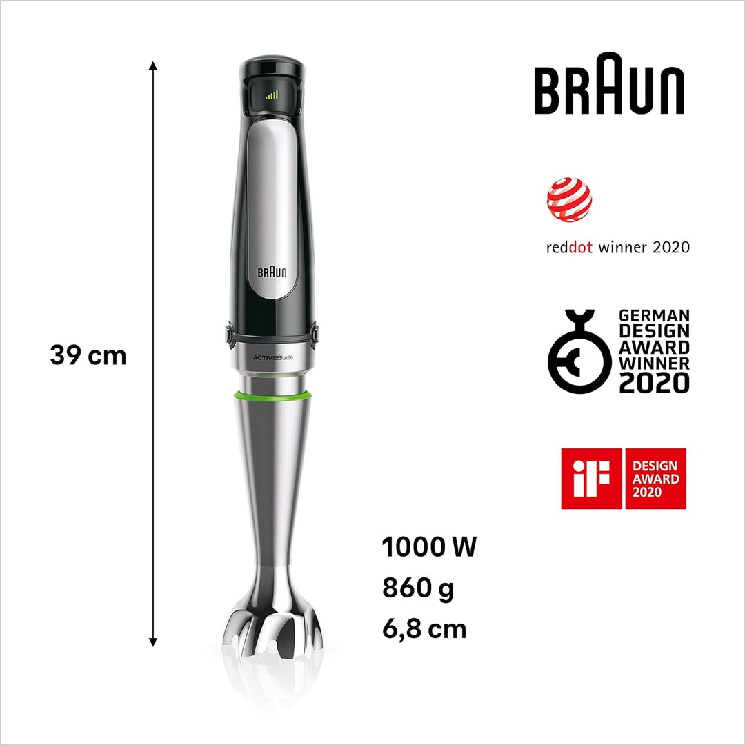 Braun MultiQuick 7 MQ 7000X Stabmixer - Pürierstab mit abnehmbarem edelstahl Mixfuss mit ActiveBlade
