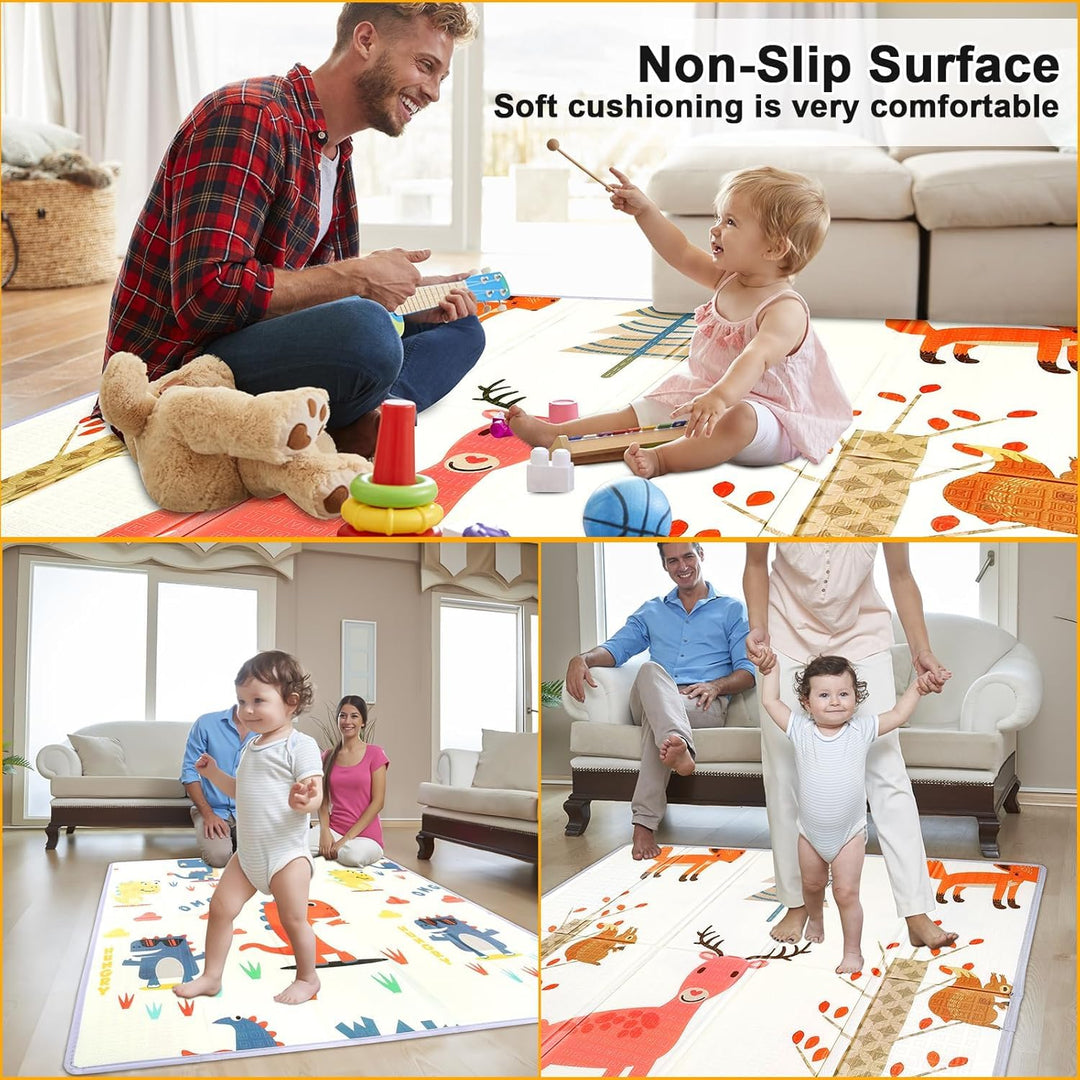 Krabbelmatte Baby Faltbar Spielmatte Baby Faltbar Kindermatte Doppelseitig XPE Matte, Wasserdicht ru