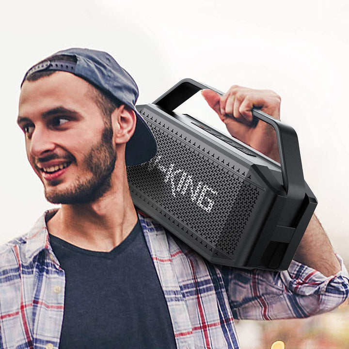 W-KING Bluetooth Lautsprecher Boxen Gross, 60W(100W Spitze) IPX6 Musikbox Lautsprecher Bluetooth Box