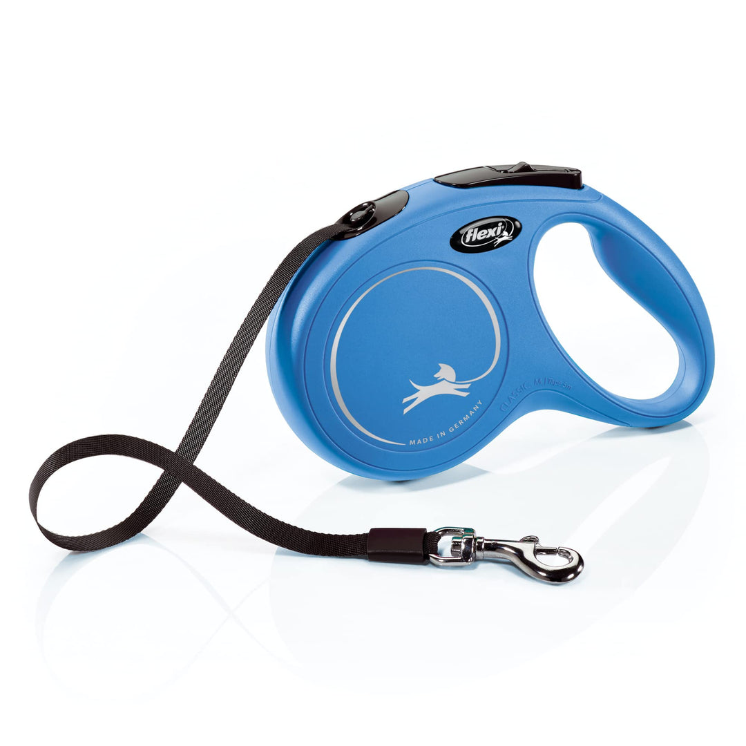 FLEXI CL2MT5.250.BL Hundeleine, einziehbar, 4,9 m, Grösse M, Blau, Grösse M, 4,8 m, Medium - 16 Feet