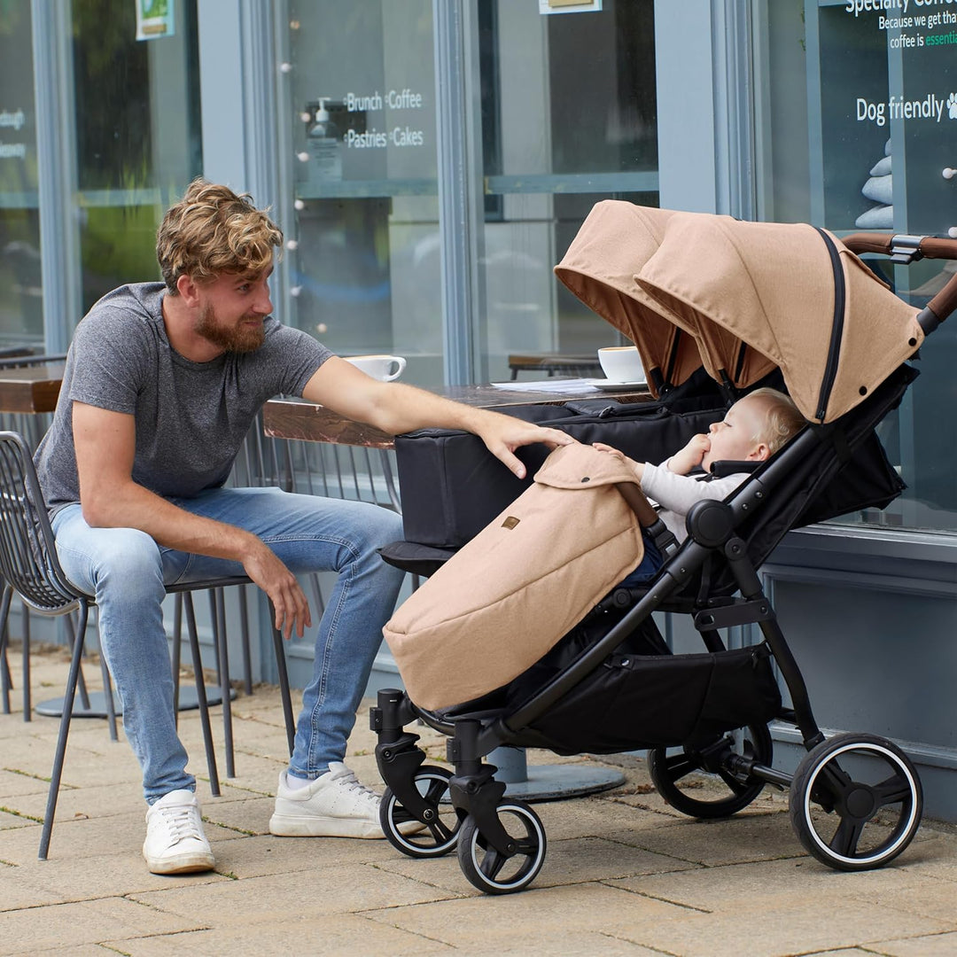Ickle Bubba Venus Doppelkinderwagen - geeignet von Geburt bis 15 kg (ca. 3 Jahre), leichter, faltbar