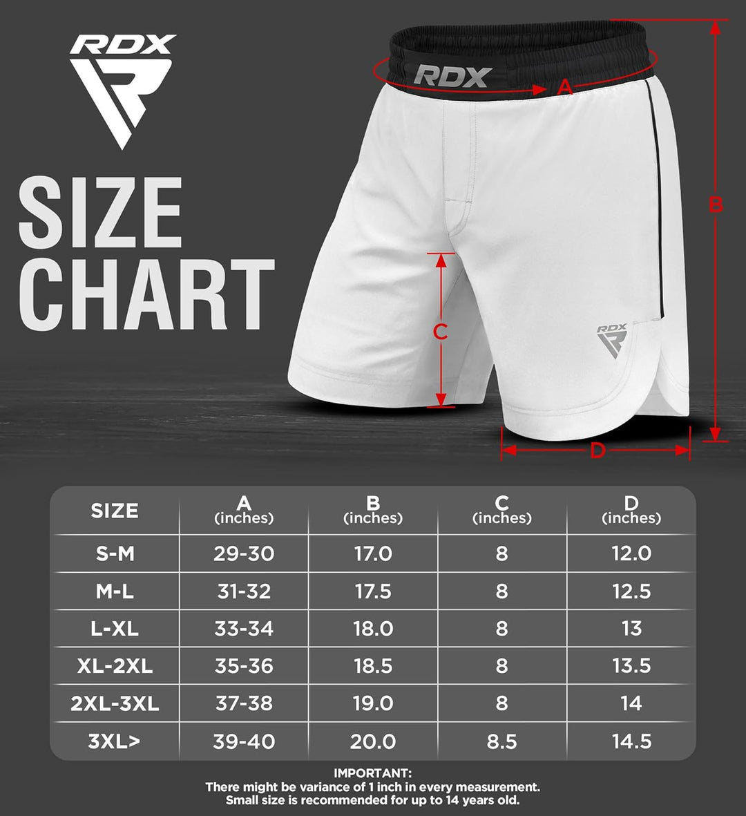RDX MMA Shorts Sporthose Herren Kurz, Kampfsport Boxen Trainingshose Männer, Kickboxen Muay Thai Box