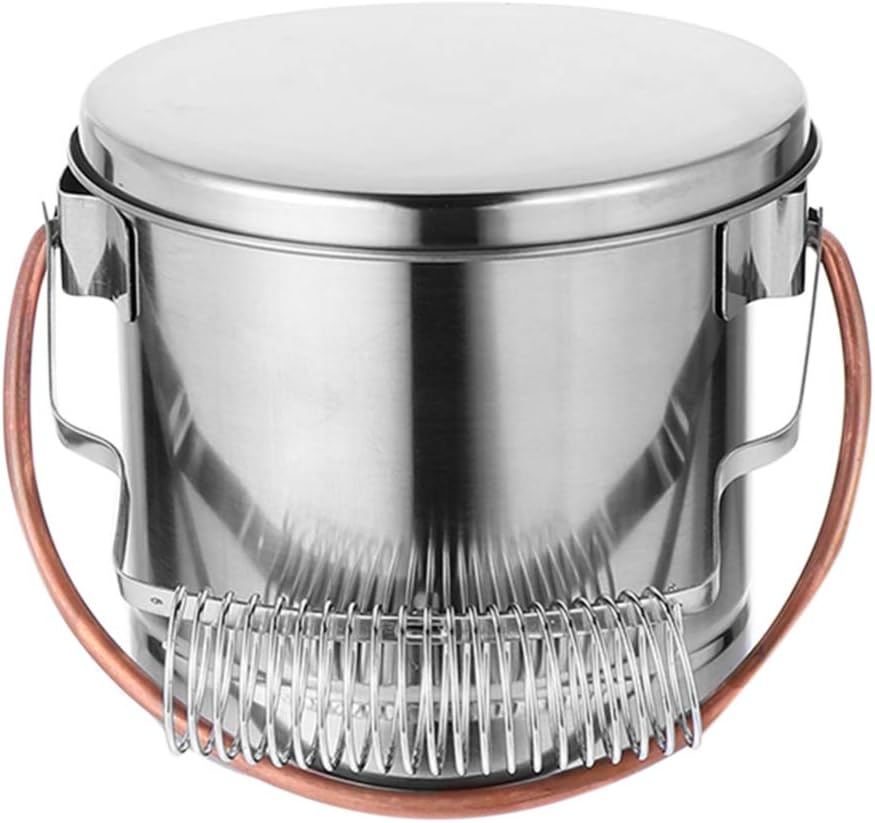 EXCEART Malerei Eimer Öl Malerei Pinsel Waschen Edelstahleimer mit Deckel Malwerkzeug Künstler Ölmal