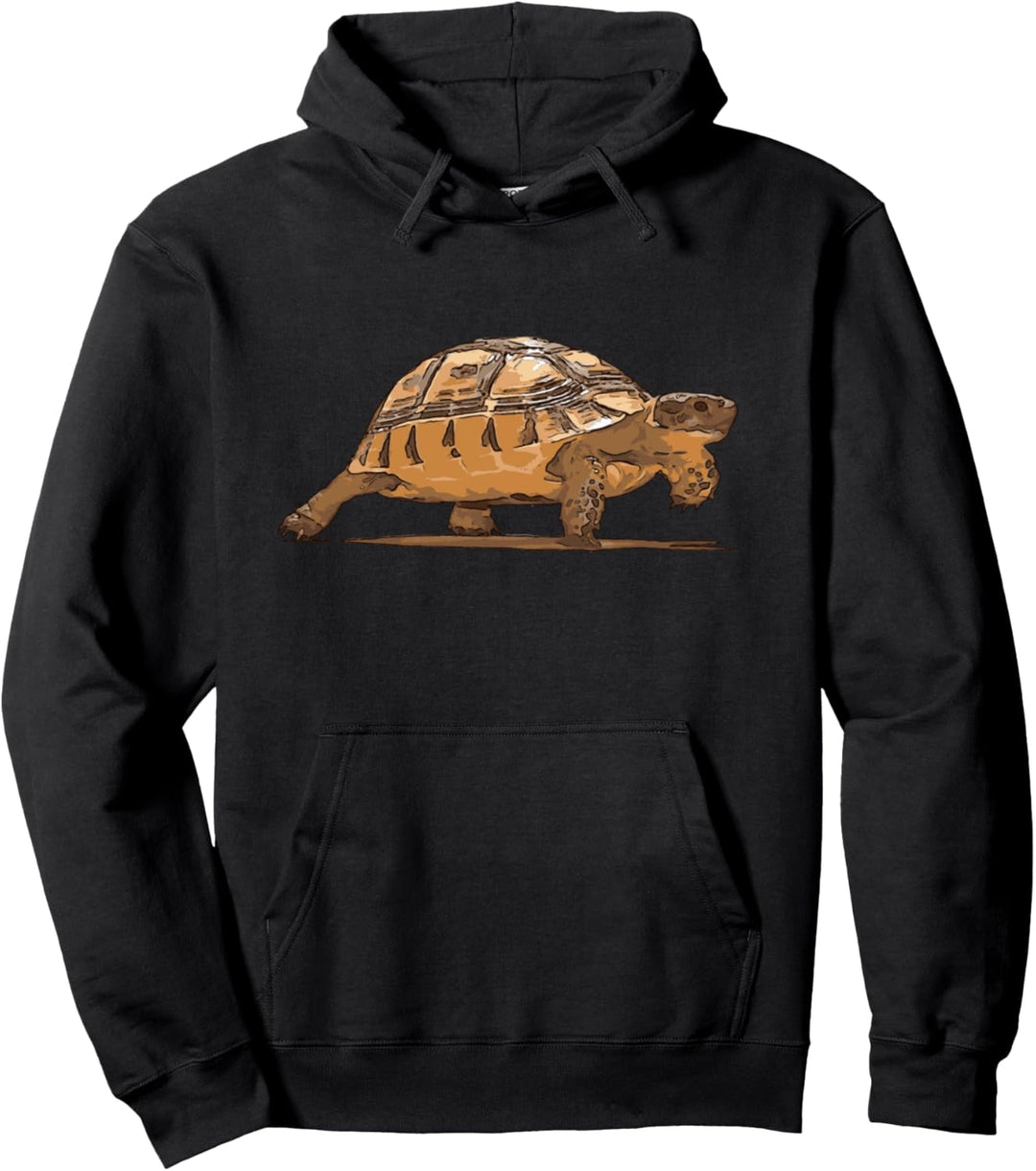 Cartoon-Porträt der wilden Baby-Schildkröte Pullover Hoodie