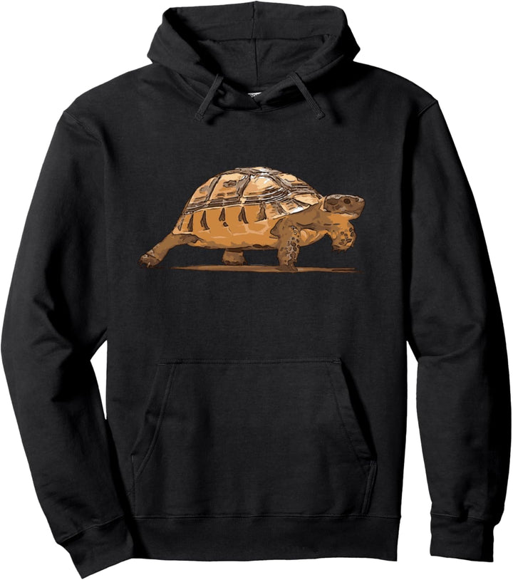 Cartoon-Porträt der wilden Baby-Schildkröte Pullover Hoodie