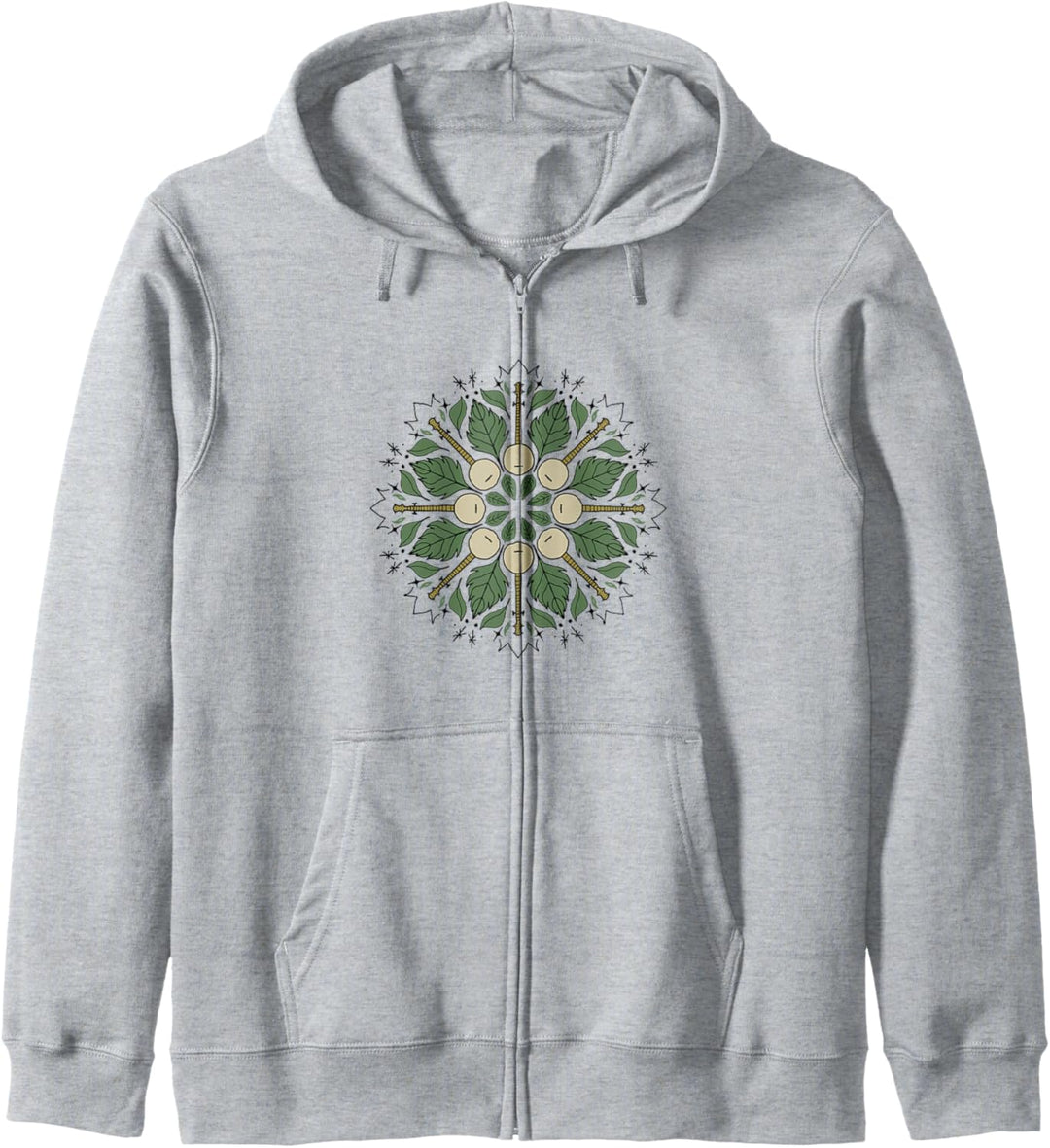 Banjo Mandala Bluegrass, Mindfulness & Nature Graphic Kapuzenjacke