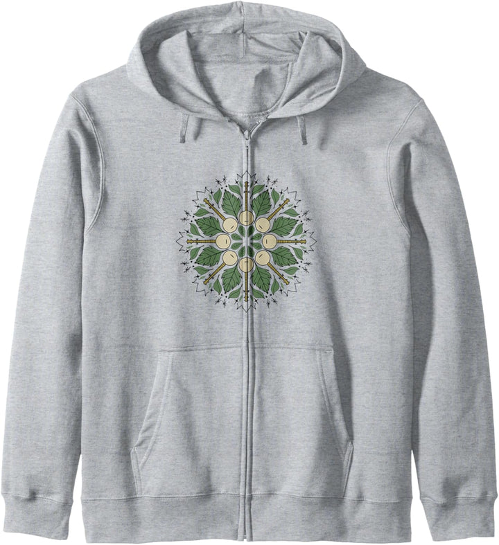 Banjo Mandala Bluegrass, Mindfulness & Nature Graphic Kapuzenjacke