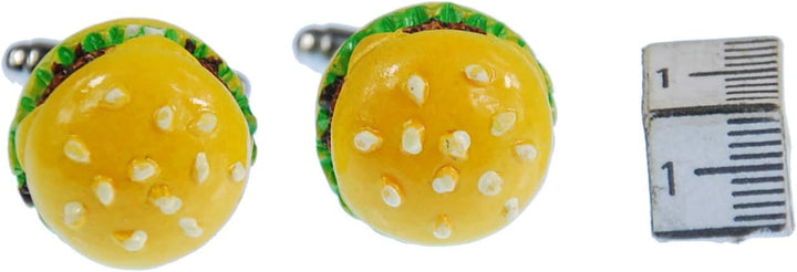 Miniblings Hamburger Burger Fastfood Manschettenknöpfe - Handmade I Manschettenknopf Cufflinks Hemdk