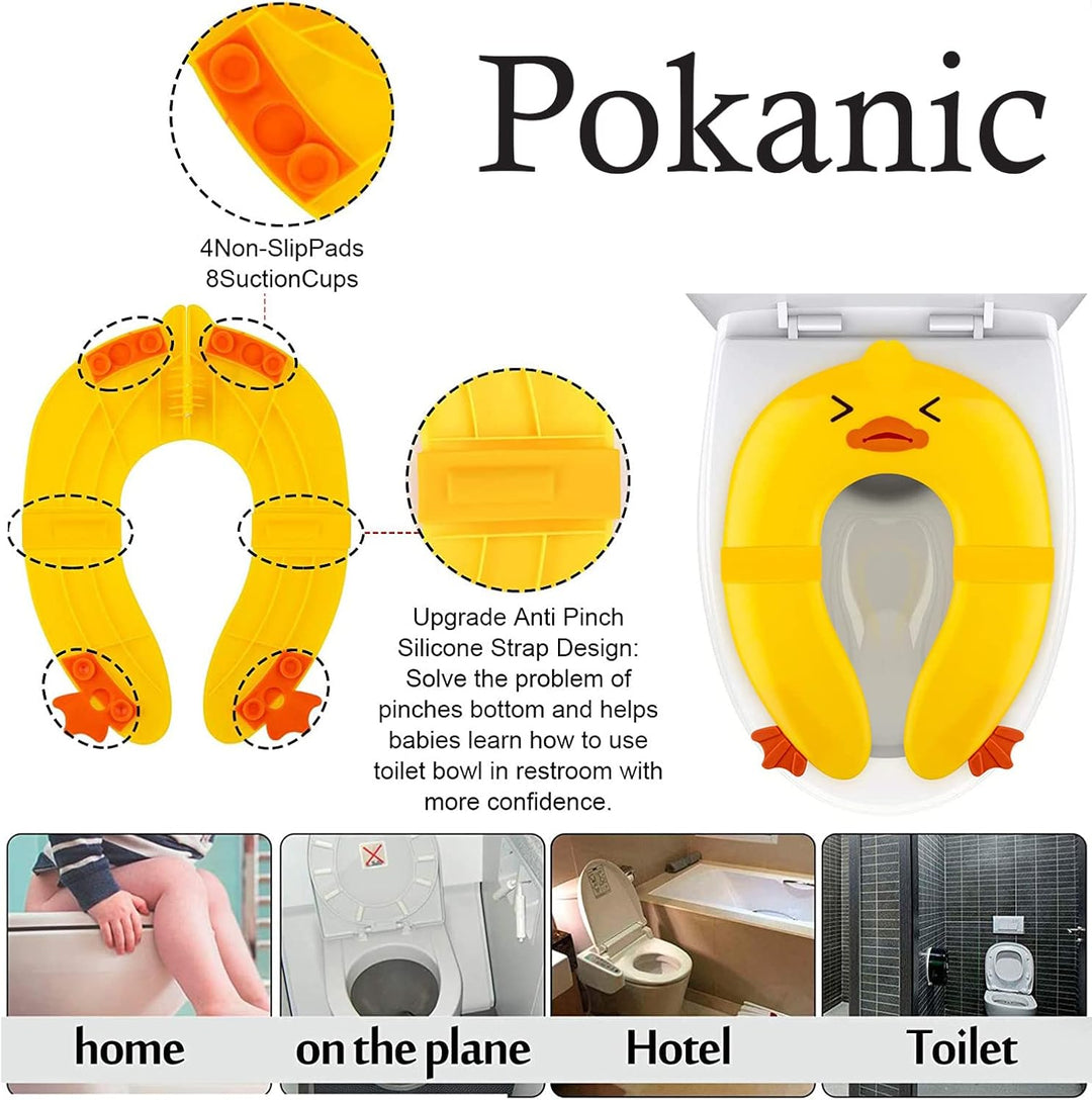 WC-Sitzbezug, Reise-Toilettensitz, faltbar, rutschfeste Silikon-Pads, tragbar, wiederverwendbar, für