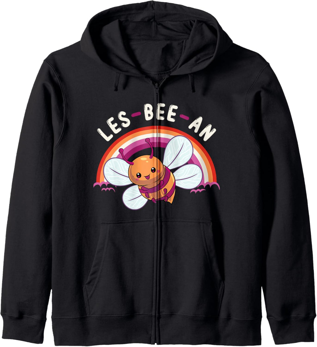 Lesbeean Lesbian Bee Lesbian Pride Flag Funny Gay Bee LGBT Kapuzenjacke