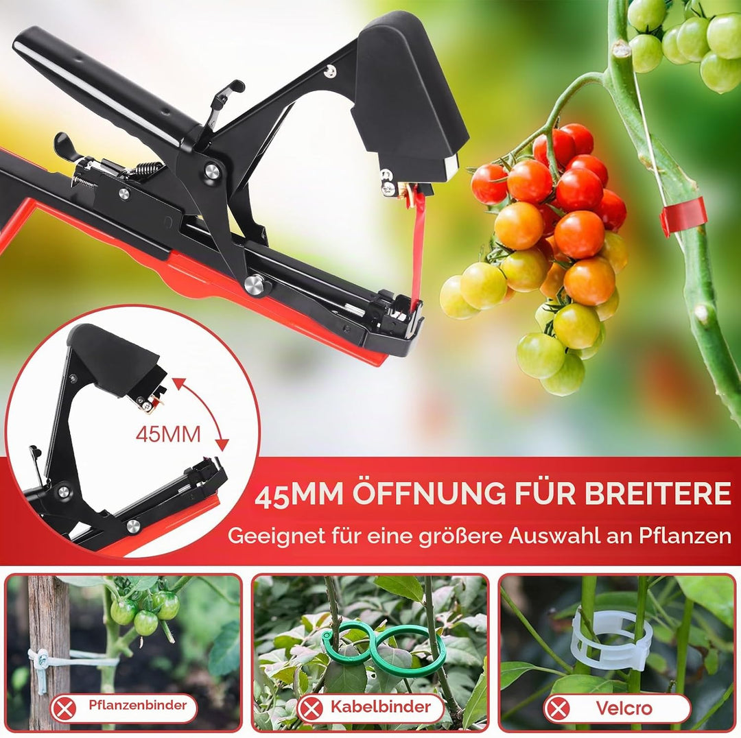 SWANSOFT Pflanzenbindemaschine, 45mm Bindezange für Pflanzen, Plant Tying Machine für Trauben Tomate