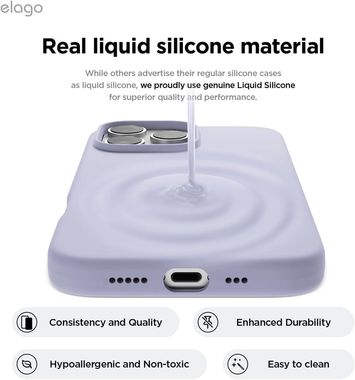 elago Magnetisch Silikon Hülle Kompatibel mit iPhone 16 Pro Max Hülle 6,9 Zoll, Kompatibel mit Allen