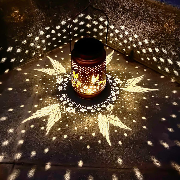 Kolibri Solar Laterne Lichter im Freien hängen, Metall-Deko-Laternen-Wasserdichtes LED-Deko-Licht fü