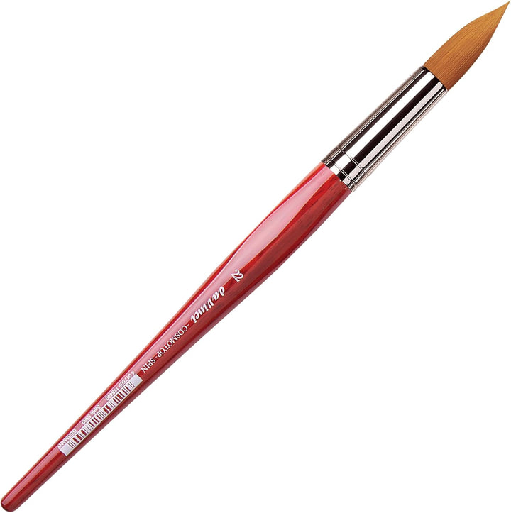 da Vinci Watercolor Series 5580 CosmoTop Spin Pinsel, rund, Synthetik mit rotem Griff, Grösse 22 (55