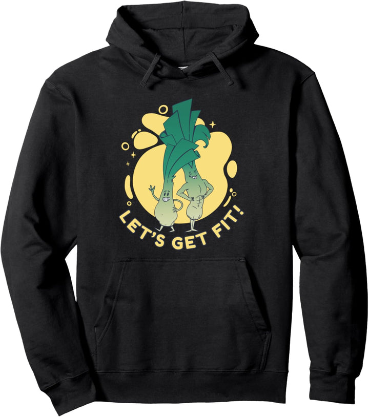 Lass Uns Fit Werden Lauch Bewegung Fitness Fitnessstudio Pullover Hoodie