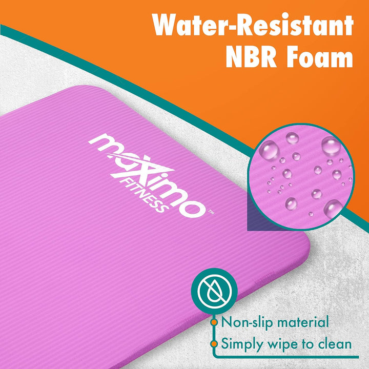 Maximo Fitnessmatte – Dicke Premium Yogamatte – 183 cm Länge x 60 cm Breite x 1,2 cm (12mm) – Mehrzw