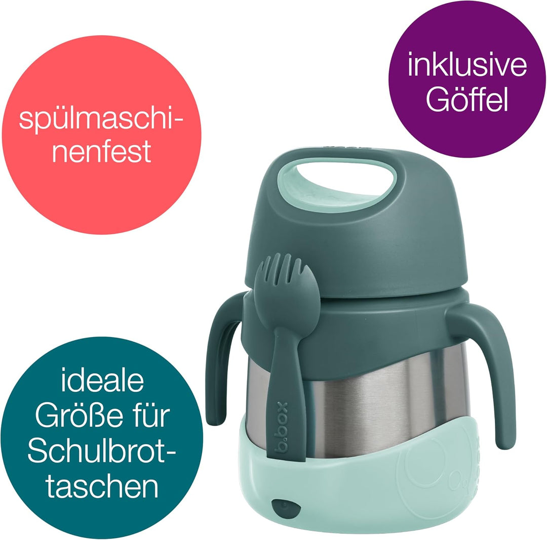 b.box Thermobehälter für Essen für Kinder | Leicht zu Öffnender Thermobehälter, Doppelwand-Edelstahl