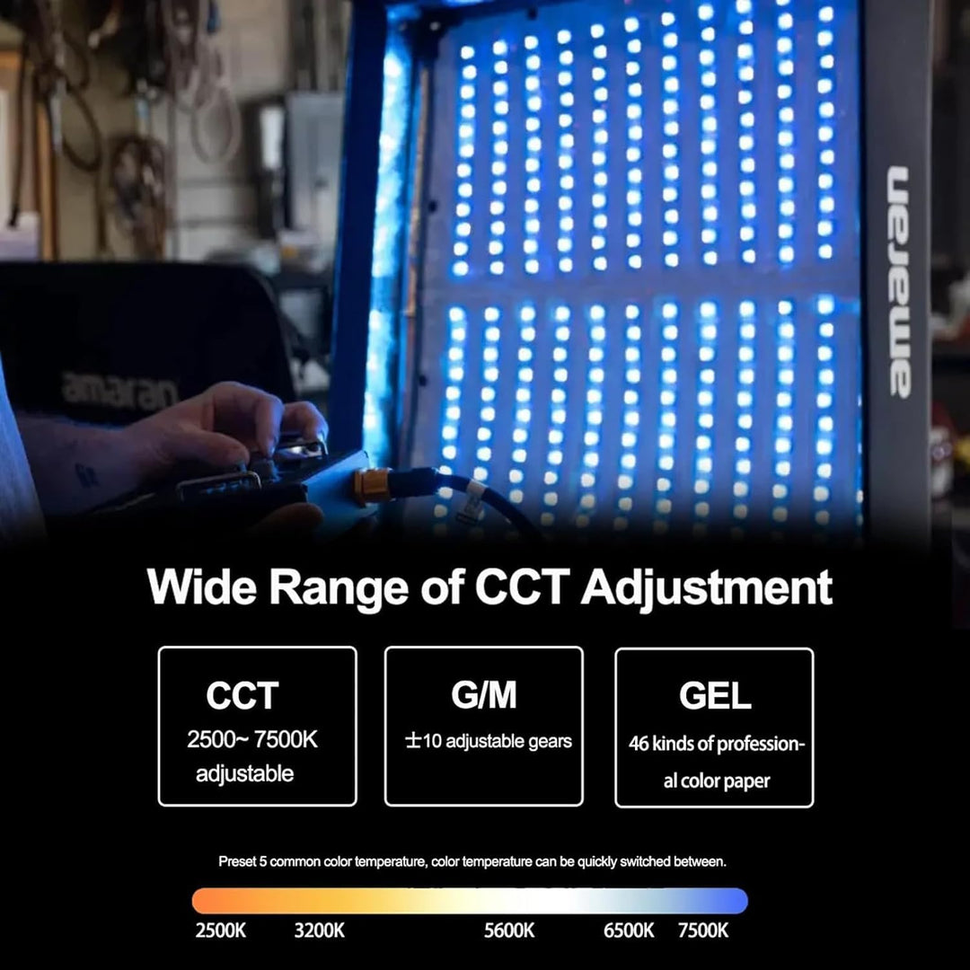 Aputure Amaran F22c 2'x2' RGBWW LED Flexibles Stofflicht LED-Videolicht 2500K~7500K, 200W, 15 Lichte