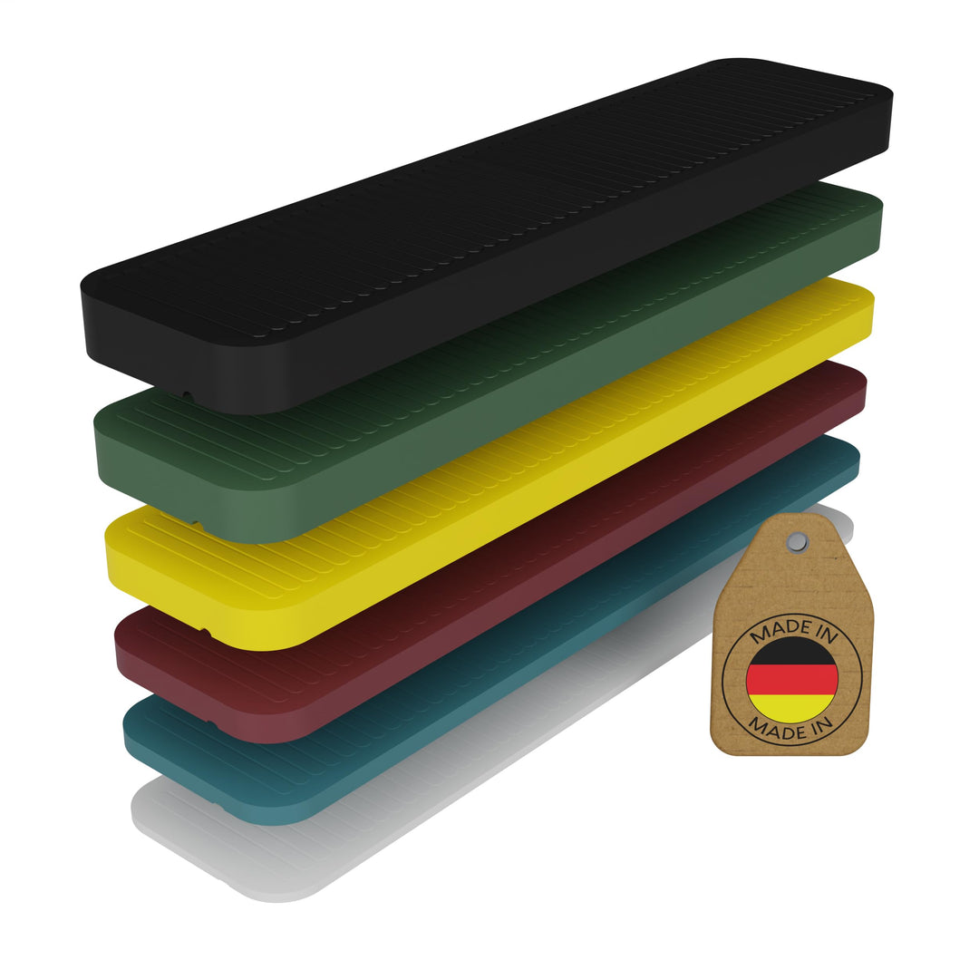 FUX 600 Stück Abstandshalter SET 100mm x 24mm x 1mm-6mm | Made in Germany | Unterlegplatten, Distanz
