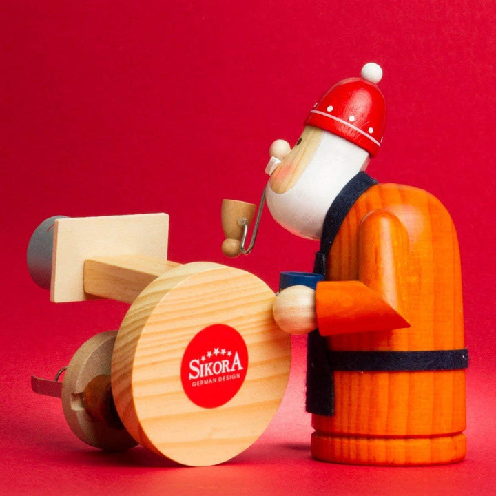 Sikora RM-A Räuchermännchen aus Holz 3 Grössen Verschiedene Motive, Farbe/Modell:A05 orange - Glühwe