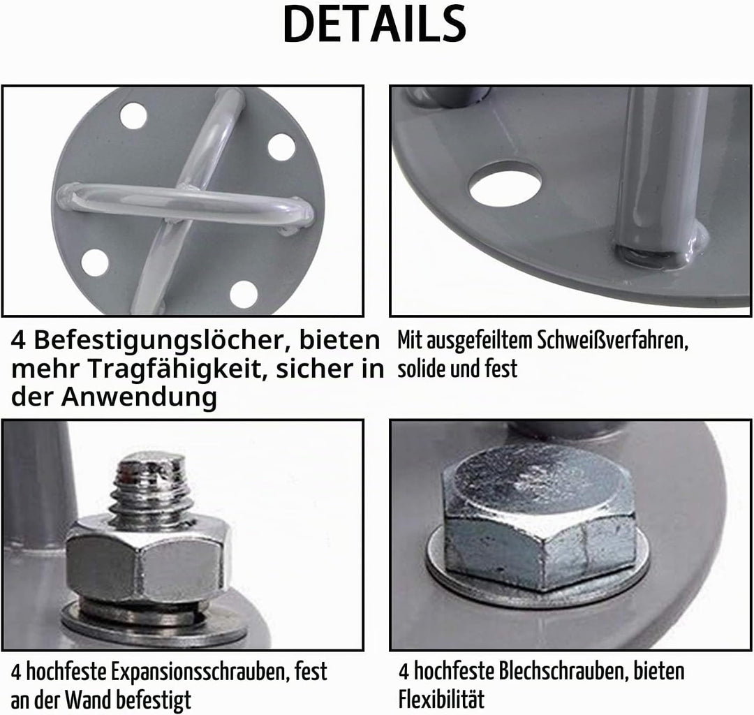 jiuzcare Suspension Trainer Mount Deckenhaken Hängesessel Wandanker Deckenhaken Schwerlast Wandhalte