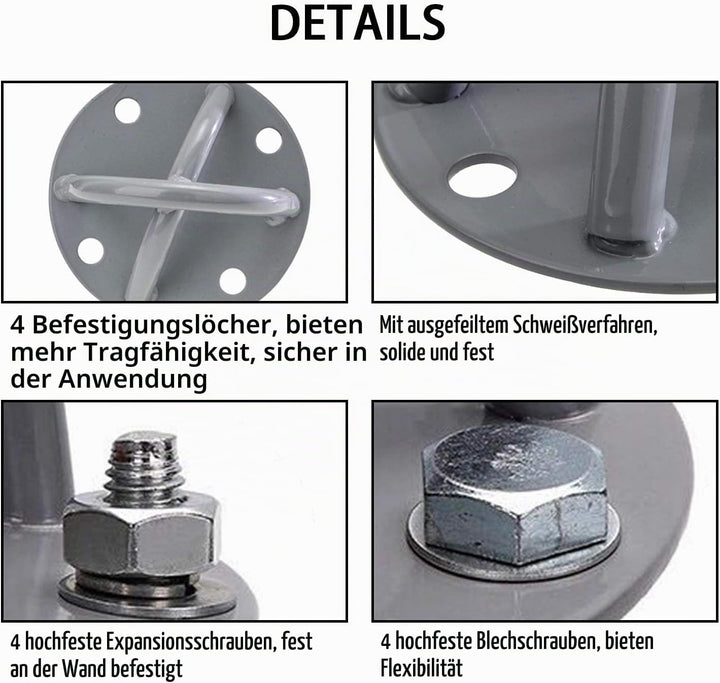 jiuzcare Suspension Trainer Mount Deckenhaken Hängesessel Wandanker Deckenhaken Schwerlast Wandhalte