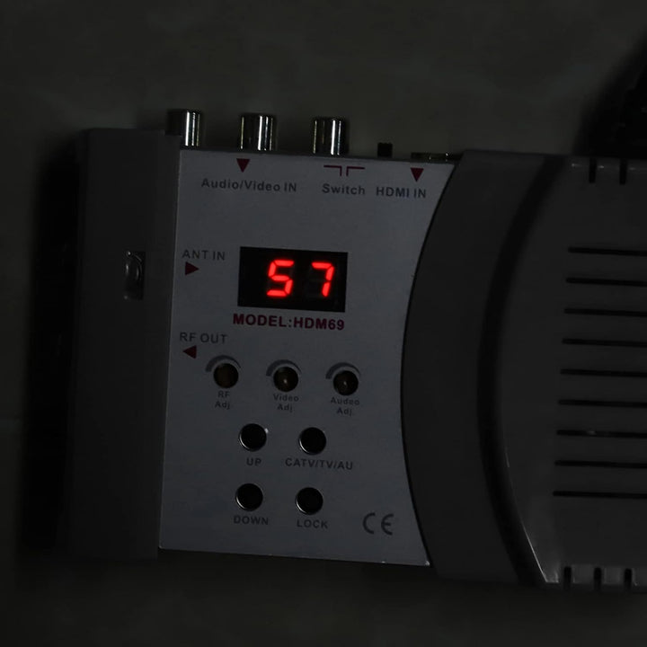 1080P Digital RF HDMI Modulator, HDM69 Digital Modulator AV Converter to VHF UHF PAL Standard Handhe
