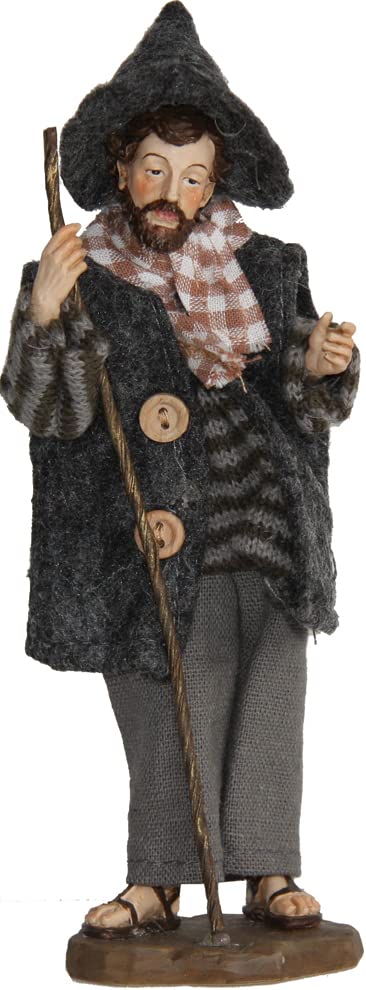 dekoprojekt Krippenfigur Hirte mit Stab, alpenländisch