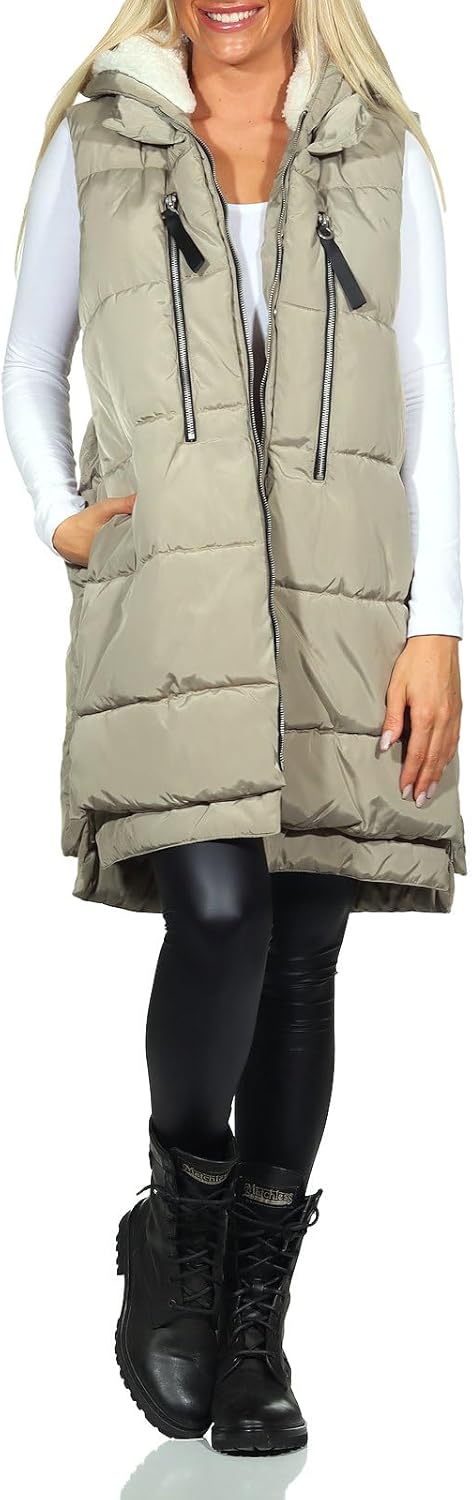ONLY Damen Onlnewnora Puffer Waistcoat Cc OTW Mantel S Silver Sage, S Silver Sage