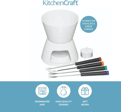 KitchenCraft Schokoladenfondue-Set in Geschenkbox