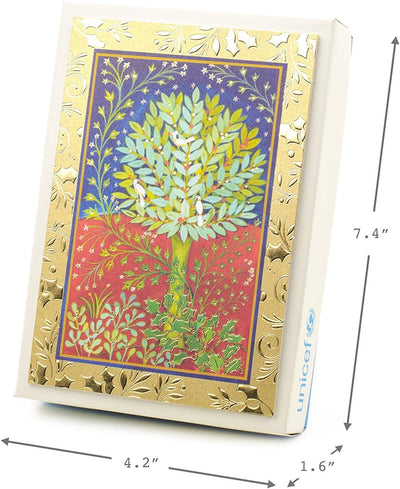 Hallmark UNICEF Weihnachtskarten, friedlicher Stechpalmenbaum (20 Karten und 21 Umschläge) (1XPX2032